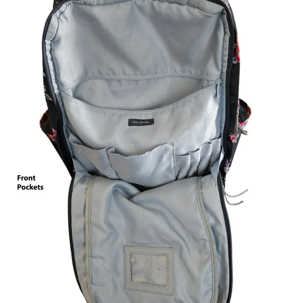 Vera Bradley Lighten Up Grand Backpack Tossed Posies Computer/Travel/School